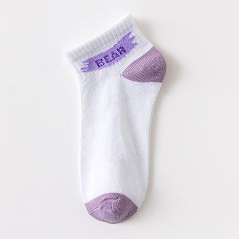 Pekanbaru Kaos Kaki Lotso Lilac Beruang Ungu Putih Soft Color Import Sock High Quality Cute Soft Purple Korean Style