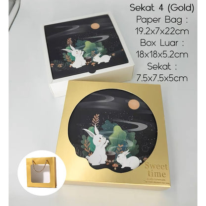 Pekanbaru Mooncake Hampers Box / Kotak Hampers Kue Bulan Set Warna Warni