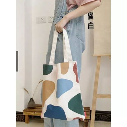 Pekanbaru Tote Bag Tas Samping Kanvas Totebag  Karakter Kartun Lucu Wanita Fashion
