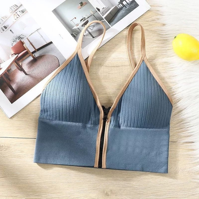 Pekanbaru Sport Bra Bh Korea Wanita Model Resleting Tank Top Bra With
