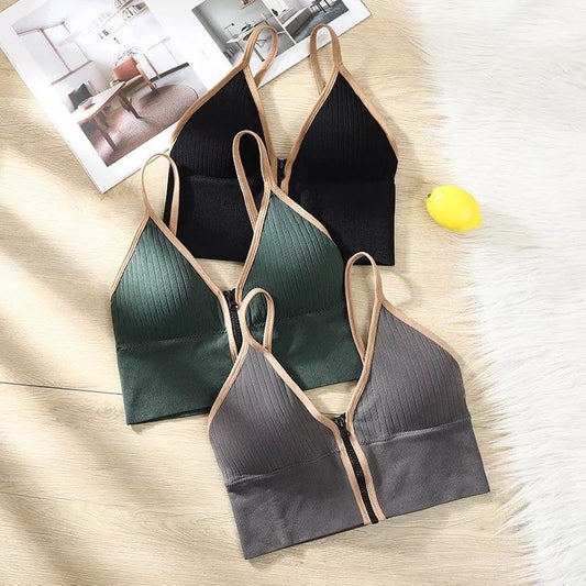 Pekanbaru Sport Bra Bh Korea Wanita Model Resleting Tank Top Bra With