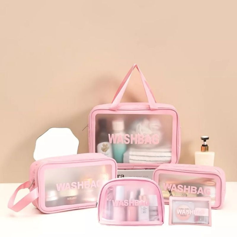 Pekanbaru Tas Kosmetik Transparant WASHBAG Pouch Travel Make Up Bag Organizer Dompet Pouch Kosmetik Waterproof