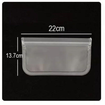 Pekanbaru Plastik Kulkas Penyimpanan Tebal Ziplock Buram Reusable Silicone