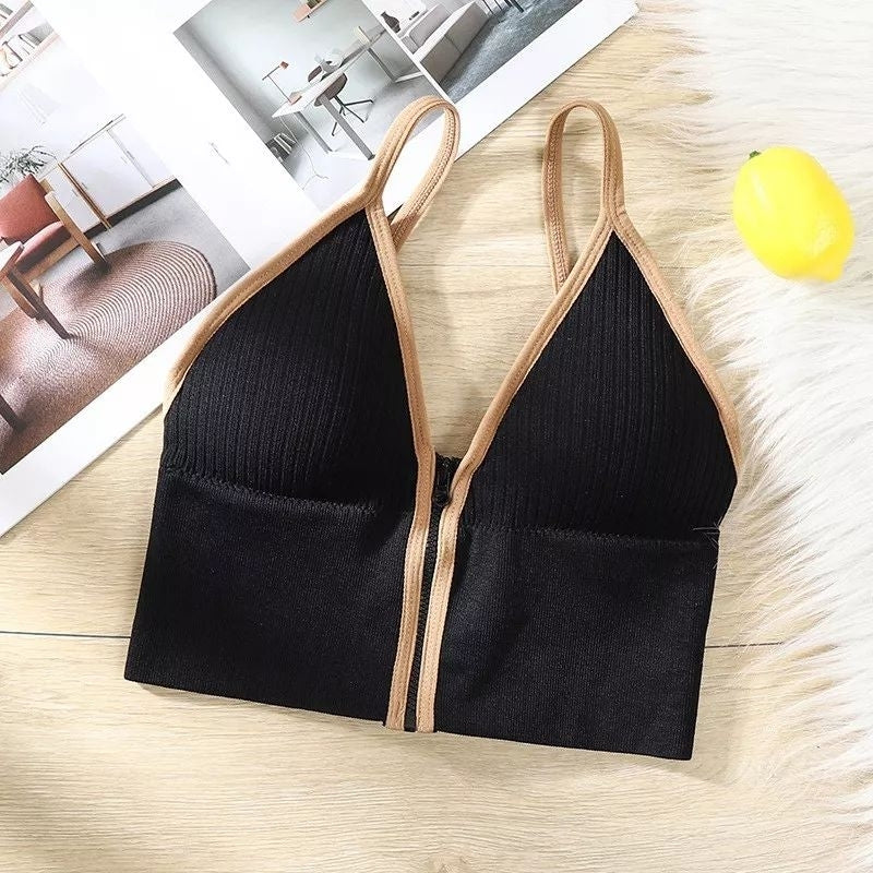 Pekanbaru Sport Bra Bh Korea Wanita Model Resleting Tank Top Bra With