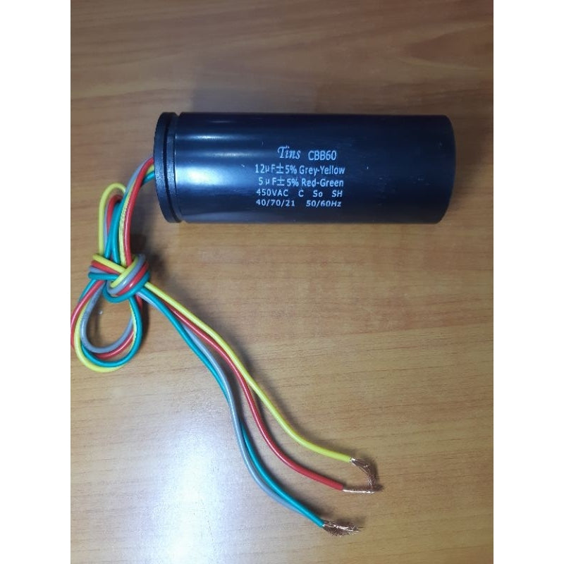 Pekanbaru Kapasitor 12Uf + 5Uf Tins / Capasitor 12Uf+5Uf / Kapasitor 12Uf Dan 5Uf 450V