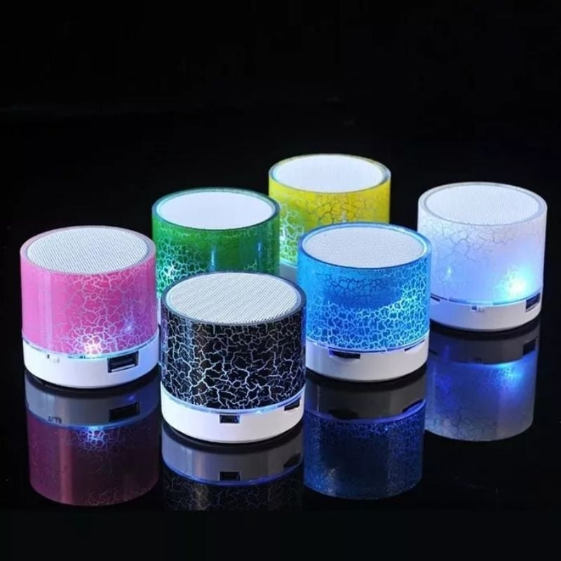 Pekanbaru Speaker Bluetooth Creck Effect ( Motif Retak ) Mini S-10 Lampu Led Super Bass
