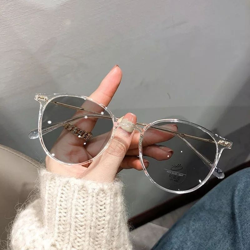 Pekanbaru Kacamata Photochromic Anti Radiasi Bentuk Bulat Bahan Metal Gaya