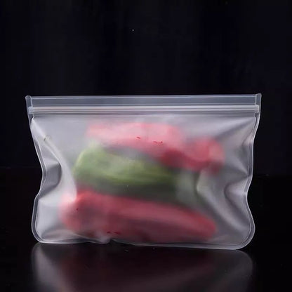 Pekanbaru Plastik Kulkas Penyimpanan Tebal Ziplock Buram Reusable Silicone