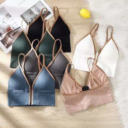 Pekanbaru Sport Bra Bh Korea Wanita Model Resleting Tank Top Bra With