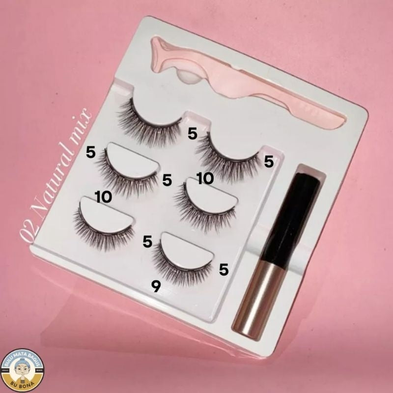 Pekanbaru Eyelash Magnetic 1 Set Lengkap Bulu Mata Magnet 3 Psg