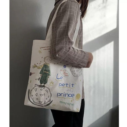 Pekanbaru Tote Bag Tas Samping Kanvas Totebag  Karakter Kartun Lucu Wanita Fashion