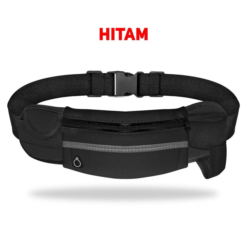 Pekanbaru HR- Tas Ikat Pinggang Lari Water Proof 1 Kantung / Go Belt / Running Belt / Tas Sepeda / Outdoor