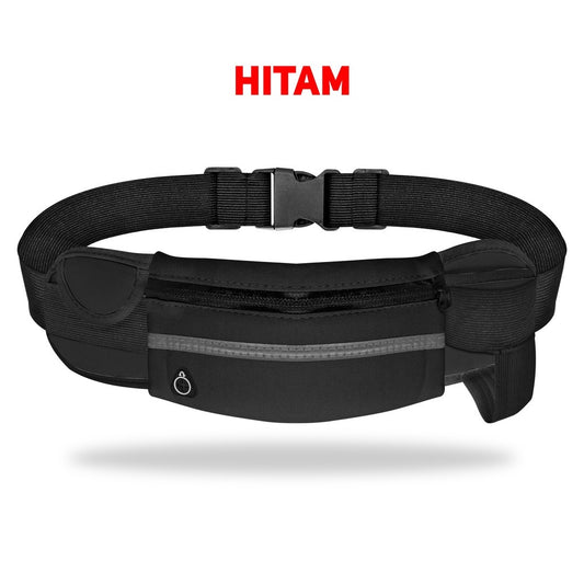 Pekanbaru HR- Tas Ikat Pinggang Lari Water Proof 1 Kantung / Go Belt / Running Belt / Tas Sepeda / Outdoor