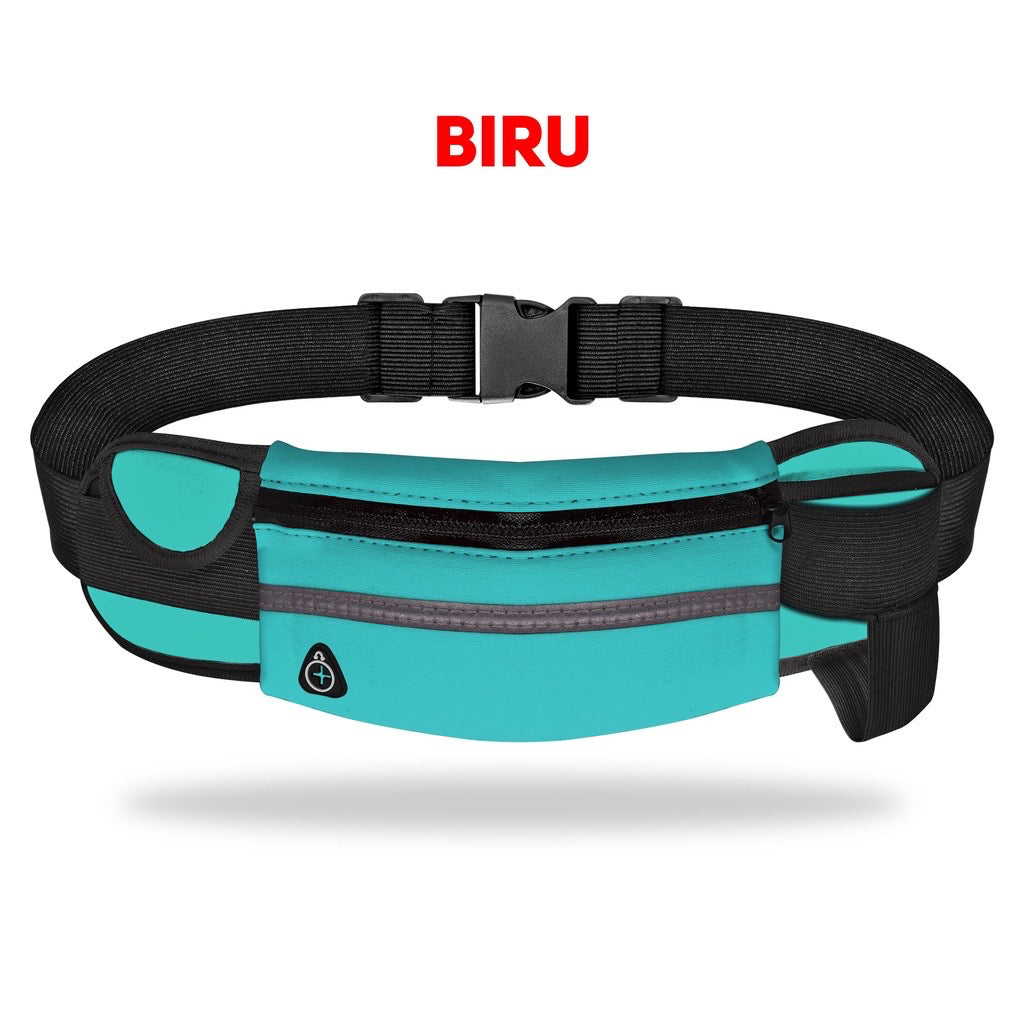 Pekanbaru HR- Tas Ikat Pinggang Lari Water Proof 1 Kantung / Go Belt / Running Belt / Tas Sepeda / Outdoor