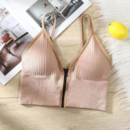 Pekanbaru Sport Bra Bh Korea Wanita Model Resleting Tank Top Bra With