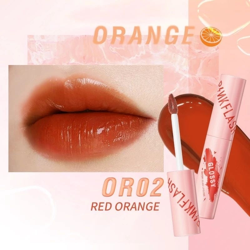 Pekanbaru Pinkflash Watery Glam Lipgloss Super Glossy Shiny Lip Tint High Quality