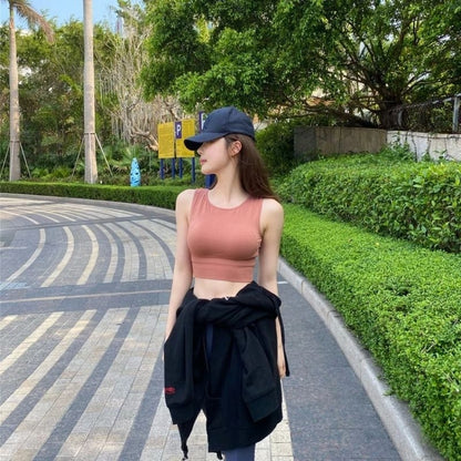 Pekanbaru Bra Sport Yoga Olahraga Wanita Model Tank Top Bahan Lembut