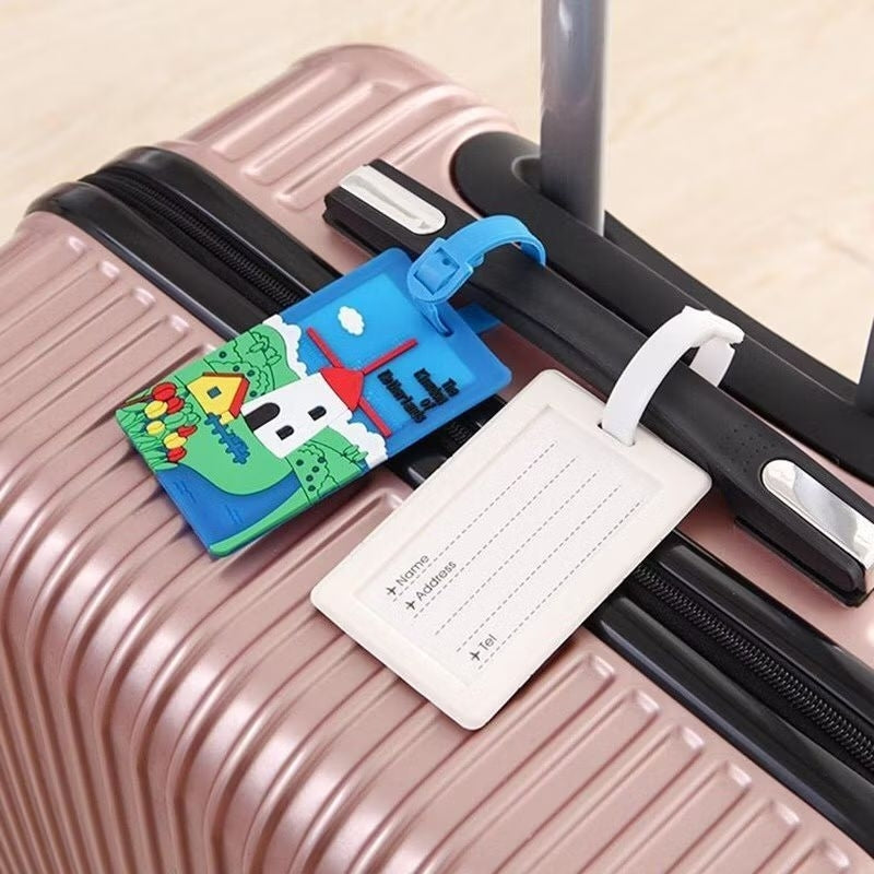 Pekanbaru Name Tag Koper Gantungan Koper Motif Lucu Bahan Silikon Luggage Tag Cartoon Id