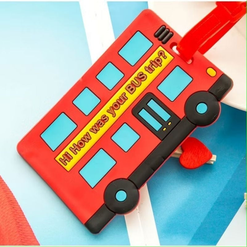 Pekanbaru Name Tag Koper Gantungan Koper Motif Lucu Bahan Silikon Luggage Tag Cartoon Id