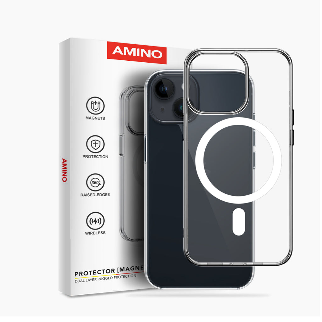 Pekanbaru Magnetic Case Iphone Original AMINO Untuk Iphone 11 12 13 14 15 Pro Max Plus Clear Hybrid Bumper