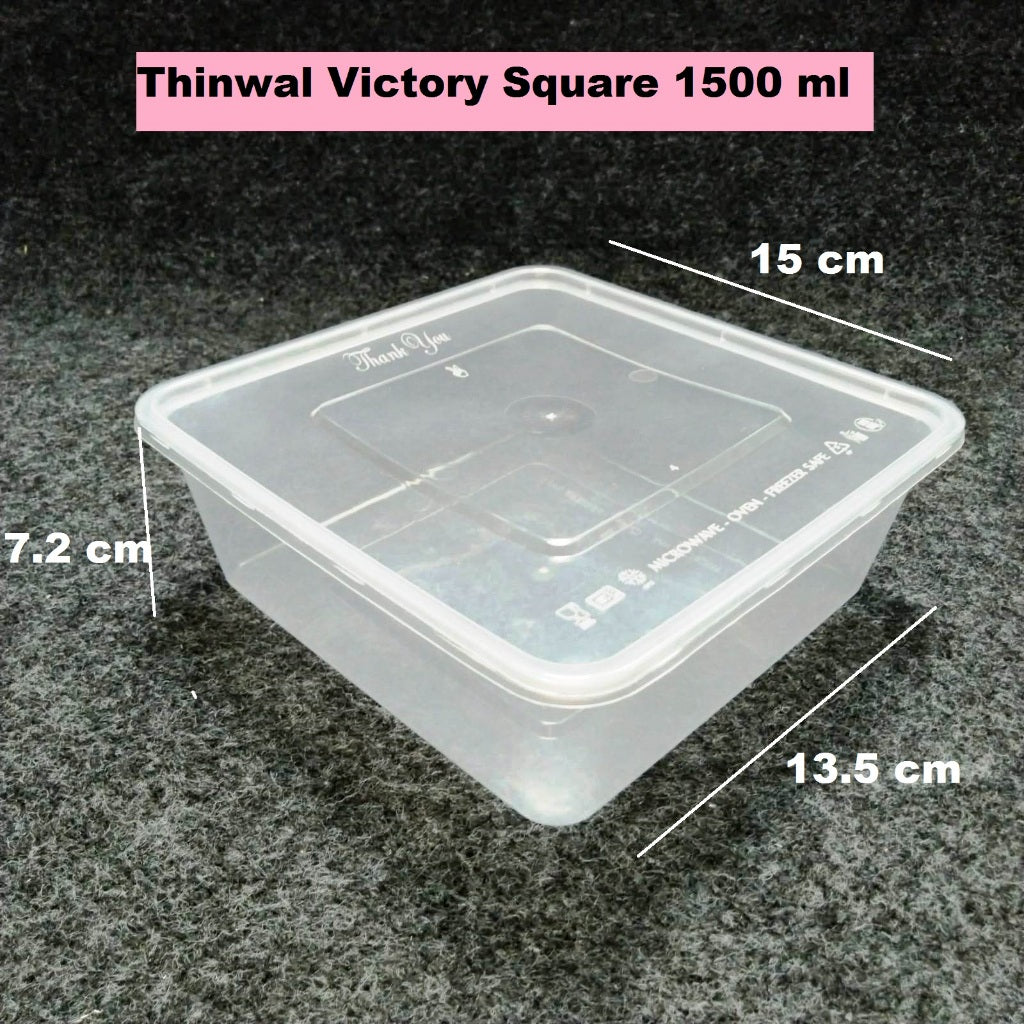 Pekanbaru Victory Thinwall Square Berbagai Ukuran Per Pack