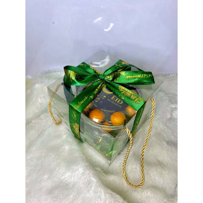 Pekanbaru Cake Box Hampers / Kotak Kue Hampers / Pudding Mika Bening Tali Gold Berbagai Ukuran