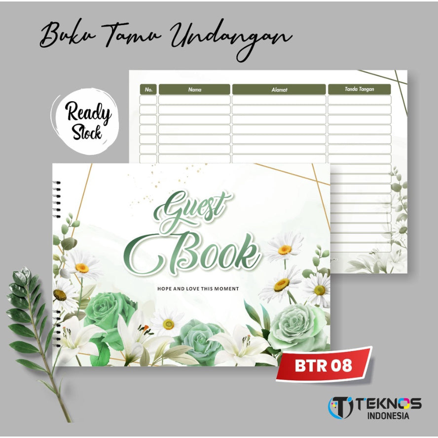 Pekanbaru Buku Tamu Pernikahan NON CUSTOM / Wedding Guest Book TIDAK CUSTOM Soft Cover DESIGN KEKINIAN TERBARU
