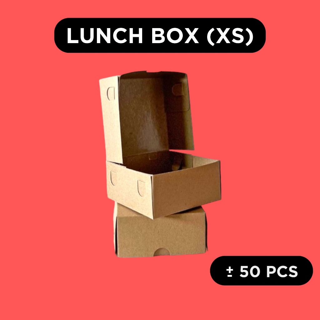 Pekanbaru Paper Lunch Box L M M-HEMAT S XS Kemasan Dimsum Ayam Geprek Mie Gorengan Brownies Laminasi Food Tray
