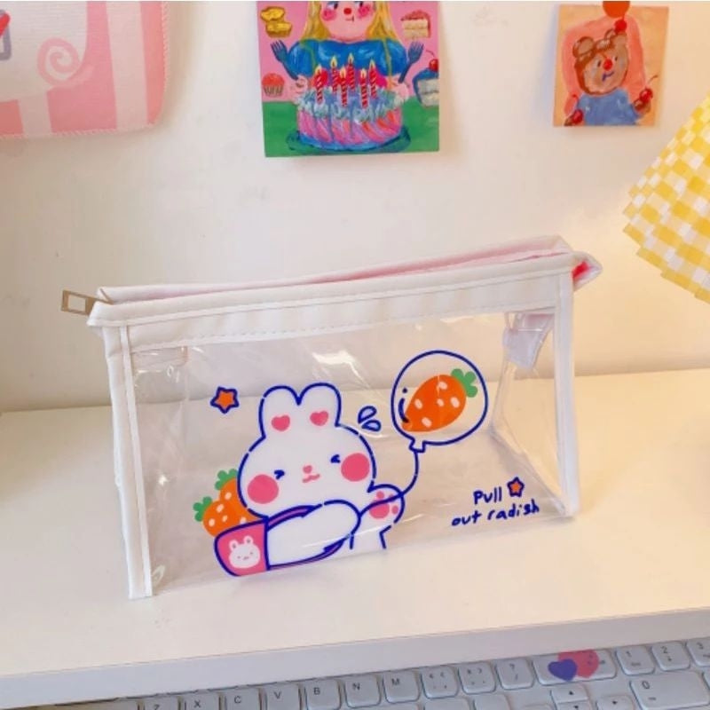 Pekanbaru Pouch Dompet Mika Make Up Kawai Pouch Resleting Tempat Alat Tulis Pouch