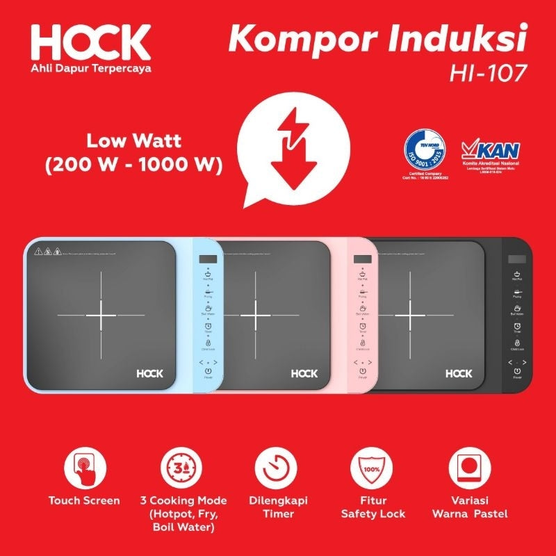 Pekanbaru Kompor Induksi Hock Hi-107 / Kompor Hock Induksi Hi 107 Pastel Series / Kompor Listrik Hock