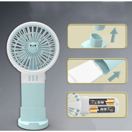 Pekanbaru Kipas Angin (Baterai)Mini Fan Genggam Tangan Portable Stand Holder