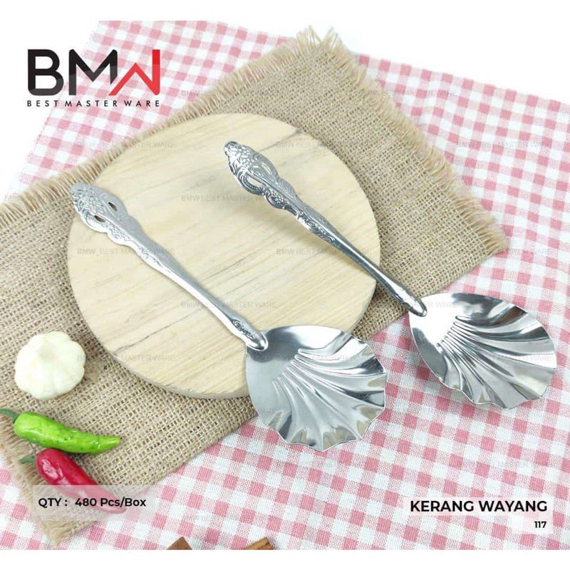 Pekanbaru (1pcs sendok kerang) Centong Sayur Motif Kerang Stainless Tebal Centong Kerang Sendok Kerang Sendok Sayur Sendok Pesta Sendok Prasmanan Souvenir Murah Berkualitas