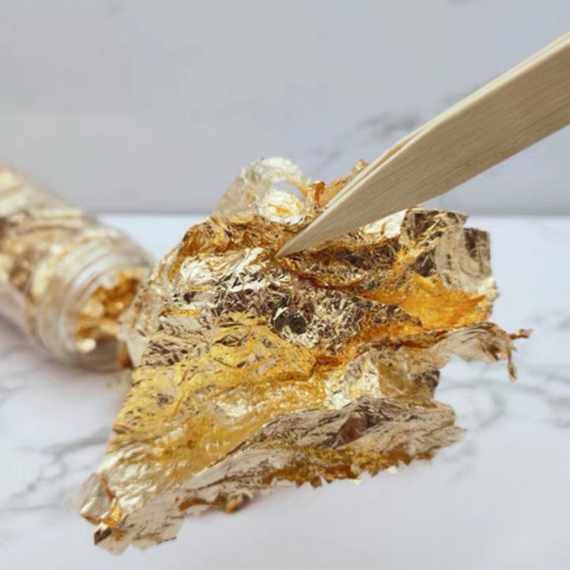 Pekanbaru Edible Gold Flakes Foil / Dekorasi Cake / Emas Lembaran