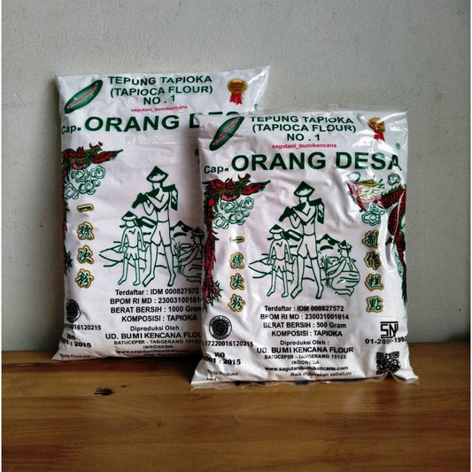 Pekanbaru Tepung Tapioka / Tapioca Flour Cap Orang Desa 500Gr & 1Kg