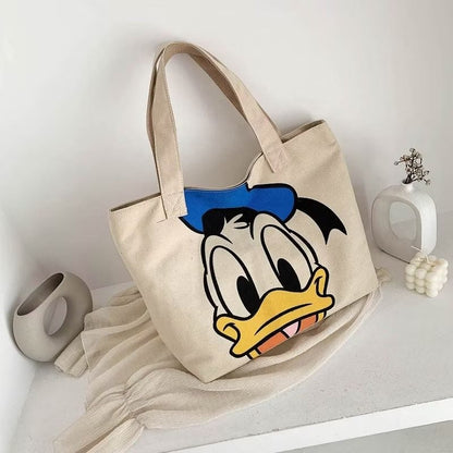 Pekanbaru Tote Bag Tas Samping Kanvas Totebag  Karakter Kartun Lucu Wanita Fashion