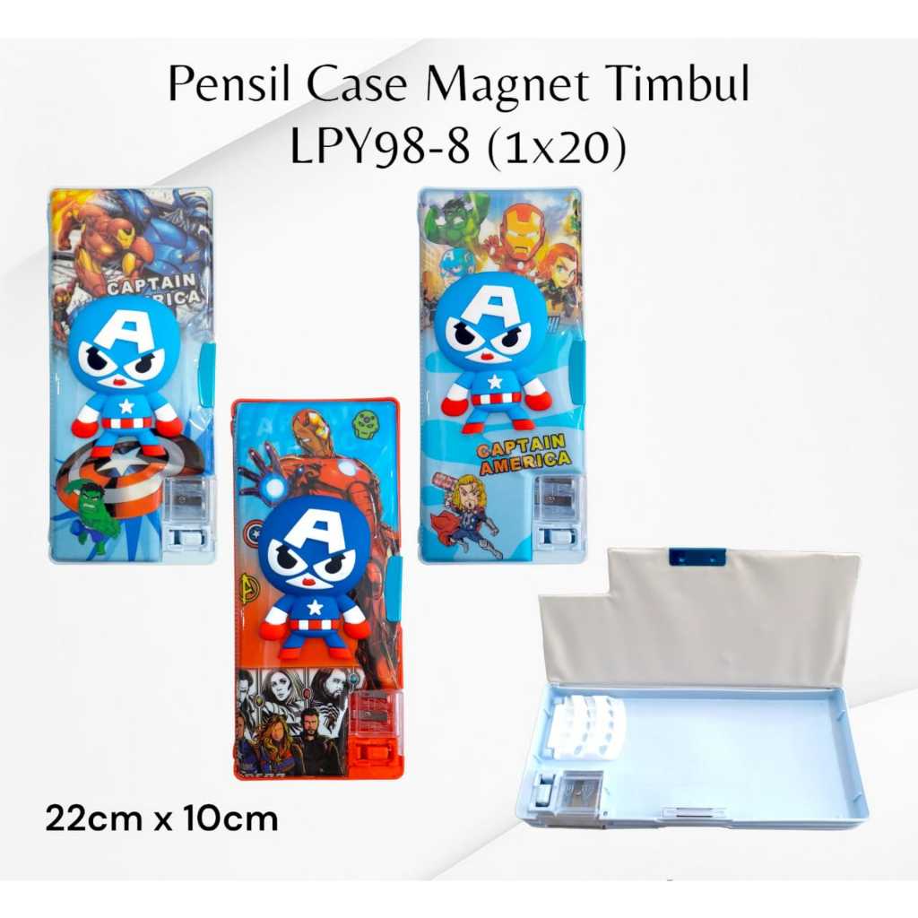 Pekanbaru Tempat Pensil / Pensil Case Magnet Timbul Motif Cowok