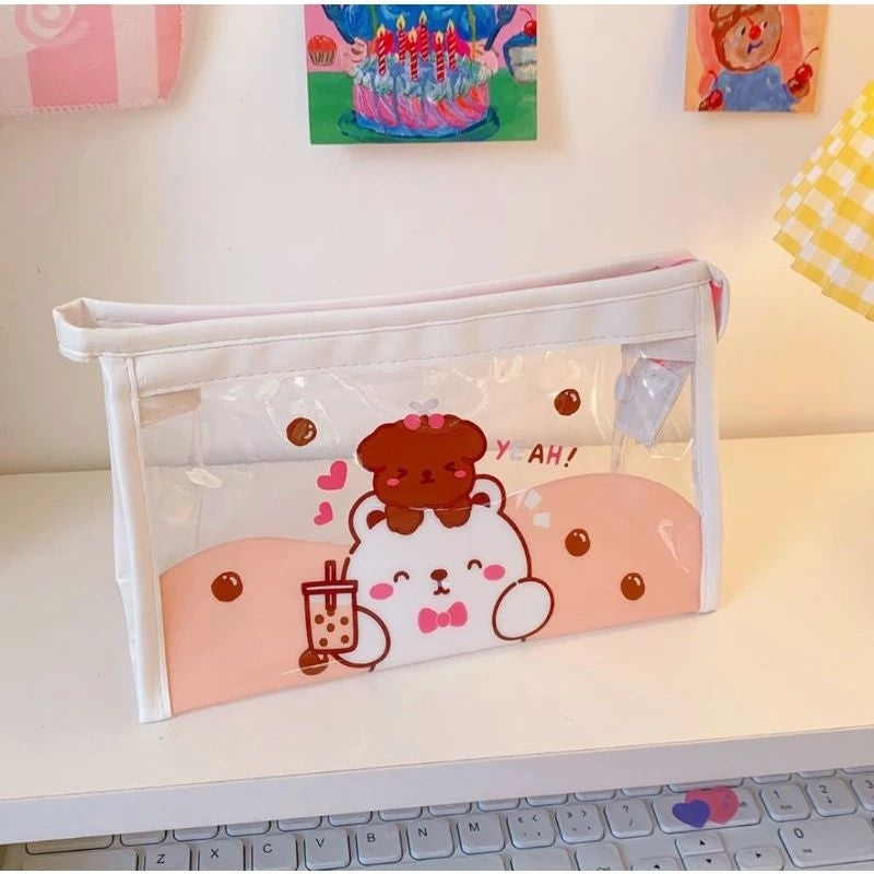 Pekanbaru Pouch Dompet Mika Make Up Kawai Pouch Resleting Tempat Alat Tulis Pouch