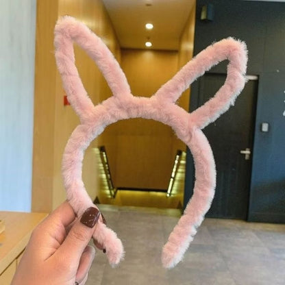 Pekanbaru Bando Kuping Kelinci Lucu Bulu Halus Led/Non Led
