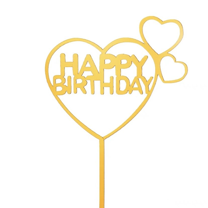 Pekanbaru Cake Topper Akrilik Happy Birthday / Mother'S Day / Father'S Day Ukuran Besar (Instan Only)