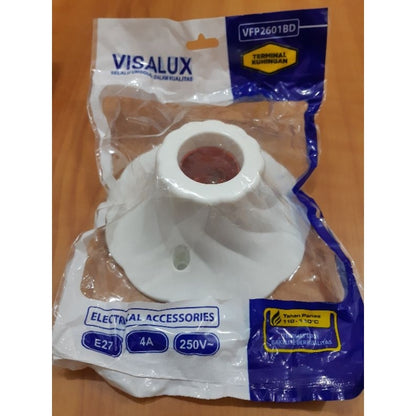 Pekanbaru Visalux - Fitting Plafon Visalux E27 4A Terminal Kuningan