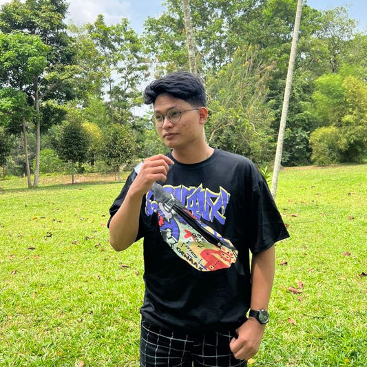 Pekanbaru Kaos Oversize Kantong Tas Kaus Gambar 3d Waistbag Baju Serbaguna Motif Swag Genanx Tshirt With Bag