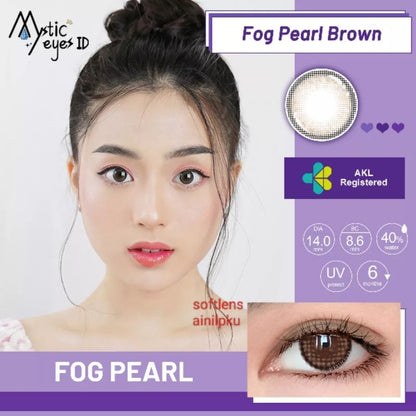 Pekanbaru Softlens 14Mm Fog Pearl Mysticeyes Normal Minus