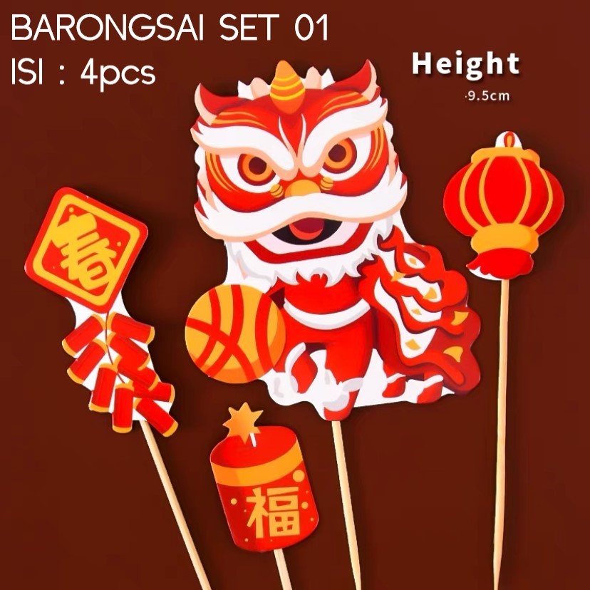 Pekanbaru Cny Cupcake Topper / Topper Imlek Kecil Berbagai Model