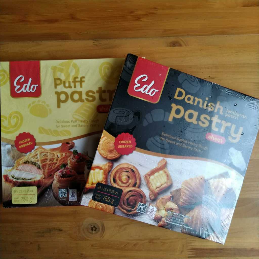 Pekanbaru Edo Puff Pastry / Danish Pastry  Sheet 750Gr (Instan Only)
