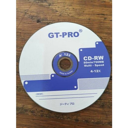 Pekanbaru Cd Kosong / Disc Blank Gt-Pro Cd- Rw 12-24X / Cd-Rw Plus 12X