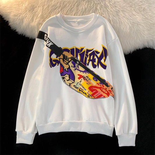Pekanbaru Sweater Oversize Genanx Sling Bag Kantong Tas Lengan Panjang Sweatshirt Gambar 3d Waistbag Baju Outer Serbaguna Motif Swag Unisex Genanx Sweater With Bag