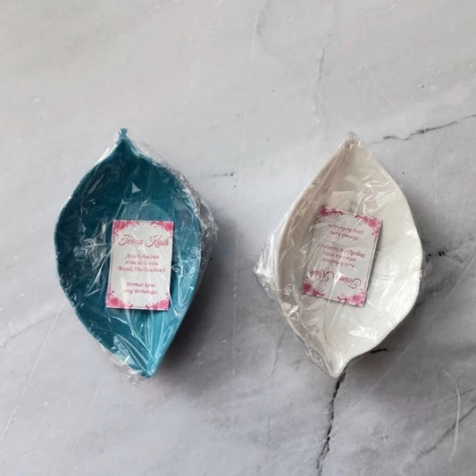 Pekanbaru SOUVENIR MANGKUK SAUS/ MANGKOK SAMBAL BENTUK DAUN/BULAT/KOTAK KEMASAN PLASTIK PAKAI KARTU UCAPAN