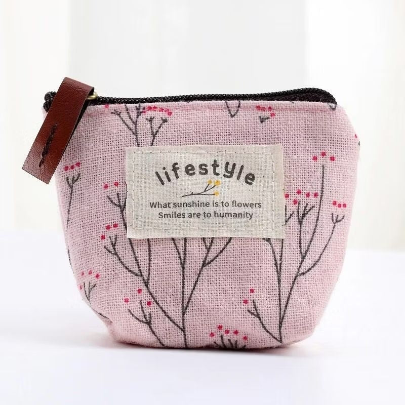 Pekanbaru Pouch Dompet Koin Resleting Live Style Kanvas Dompet Serbaguna Sleting Motif
