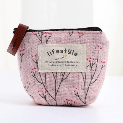 Pekanbaru Pouch Dompet Koin Resleting Live Style Kanvas Dompet Serbaguna Sleting Motif