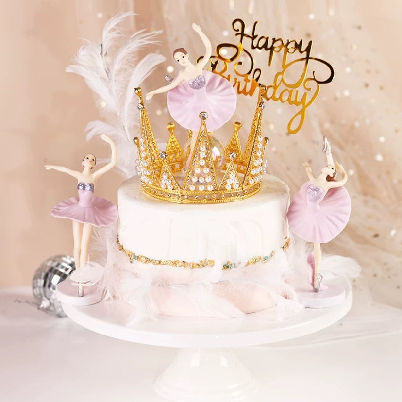 Pekanbaru Topper Kue Model Ballerina Bahan Plastik Set